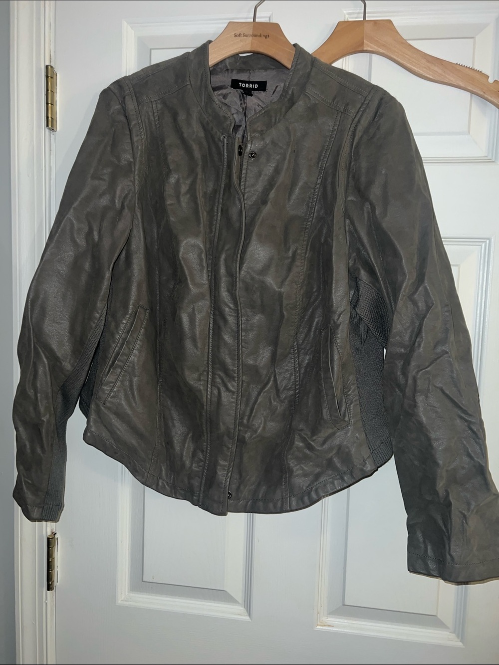 torrid Olive-Grey Moto Jacket